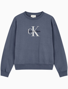 Buy 여성 모노로고 프렌치테리 릴렉스핏 스웻셔츠 in color GRISAILLE