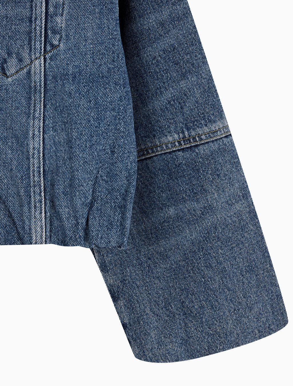 Buy 여성 버블 데님 자켓 in color mid blue