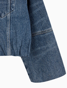 Buy 여성 버블 데님 자켓 in color mid blue