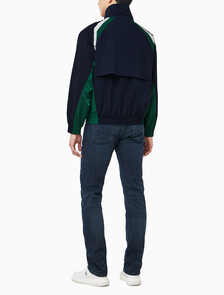 Buy 남성 나일론 컬러블록 트랙자켓 in color Black