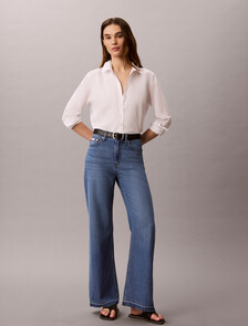 Buy 여성 아시아와이드 데님 in color Mid Blue