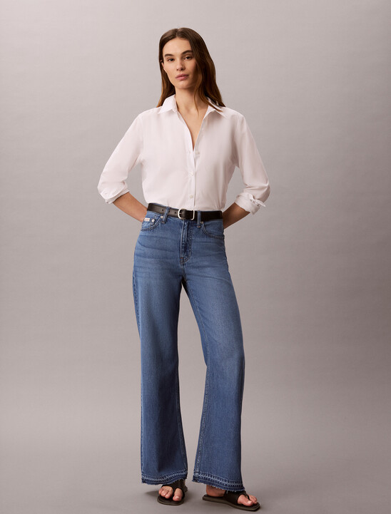 여성 아시아와이드 데님