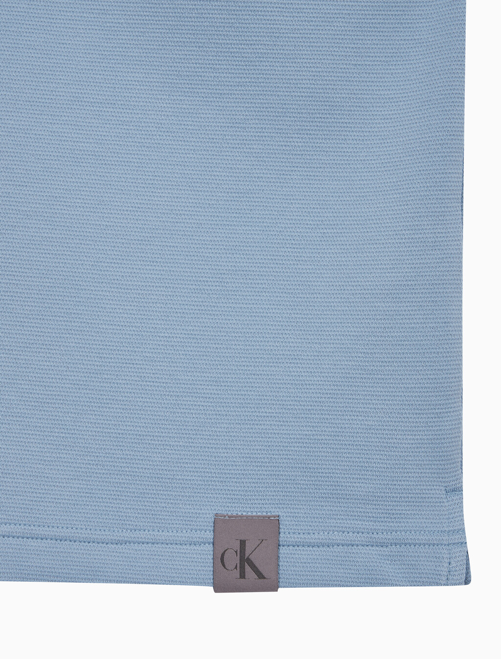 Buy 남성 릴렉스핏 텍스처 피케 반팔 오버 셔츠 in color BLUE