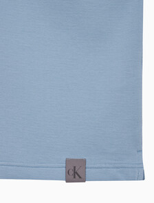 Buy 남성 릴렉스핏 텍스처 피케 반팔 오버 셔츠 in color BLUE