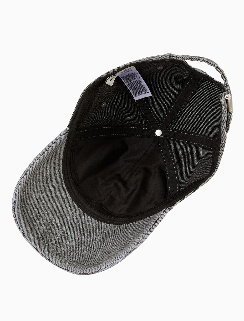 Buy 남녀공용 CKJ 모노그램 데님 엠브로이더리 볼캡 in color CHARCOAL