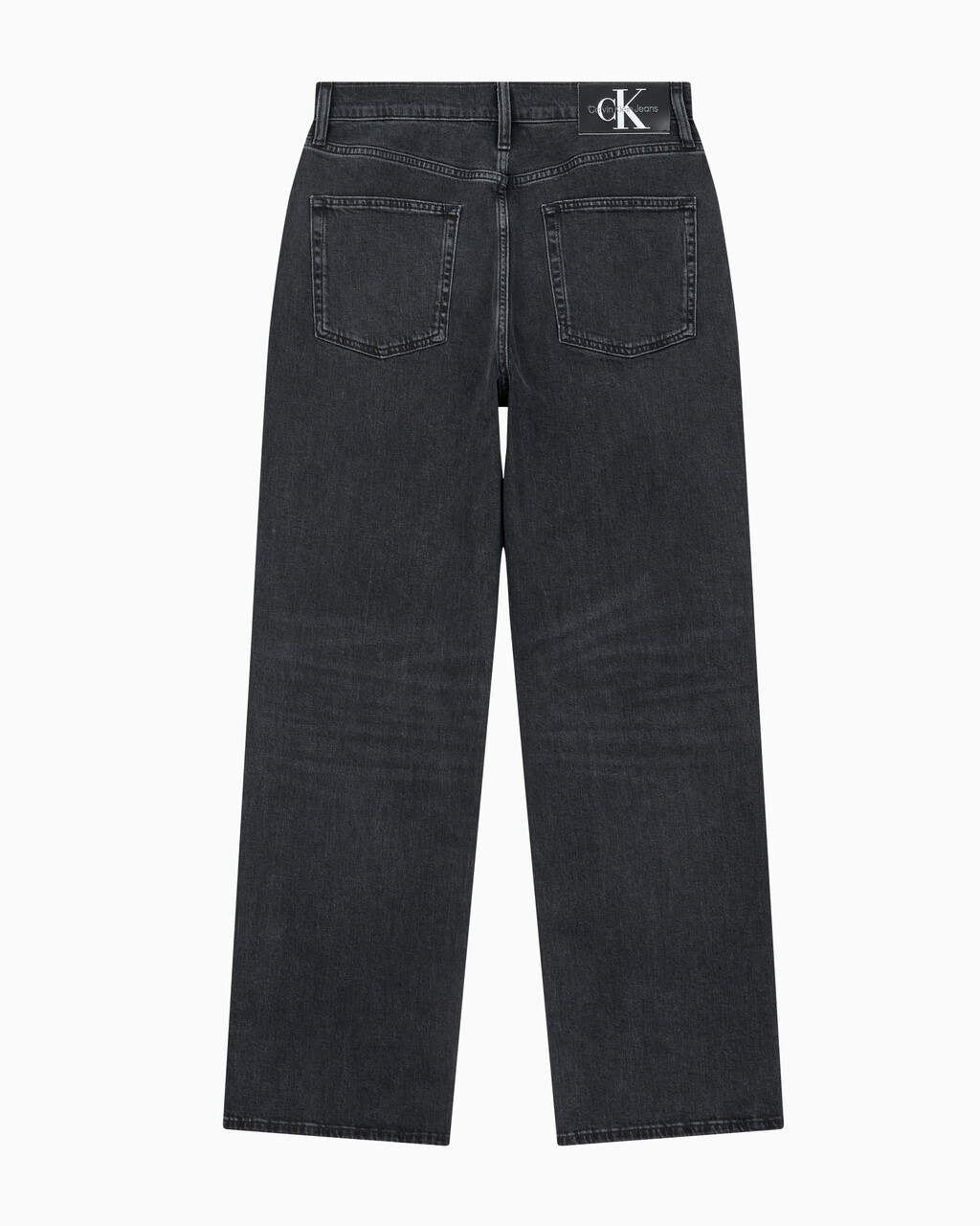 Buy 남성 뉴 와이드핏 블랙 데님 in color WASHED BLACK LOGO LACE