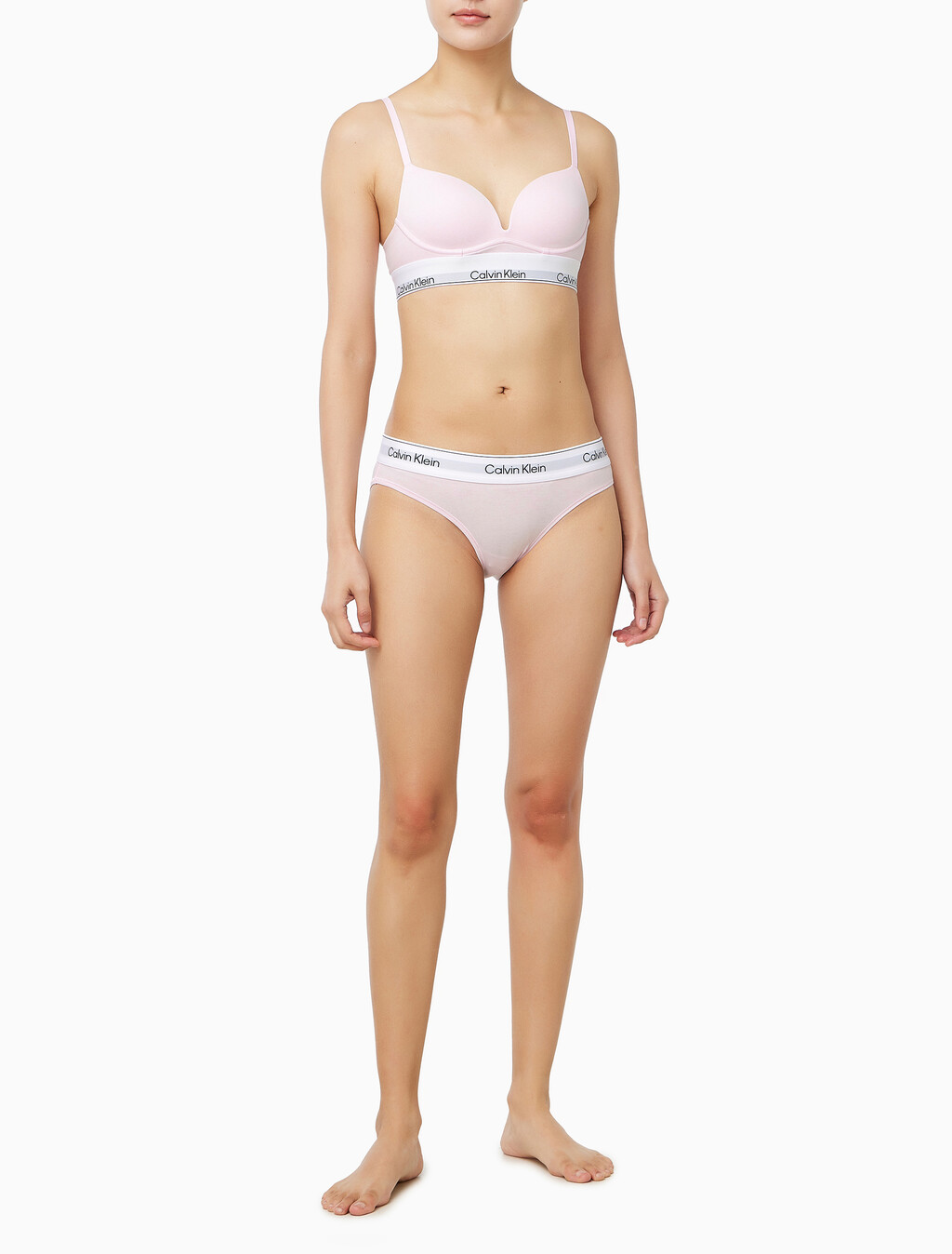 Buy 여성 아이콘 코튼 모달 AF 와이어프리 푸쉬업 in color Pink