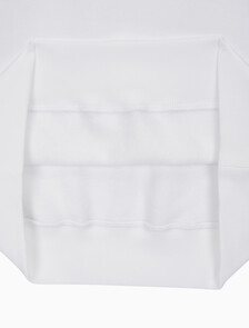 Buy 남성 레귤러핏 인스티튜셔널 로고 기모 스웻셔츠 in color BRIGHT WHITE