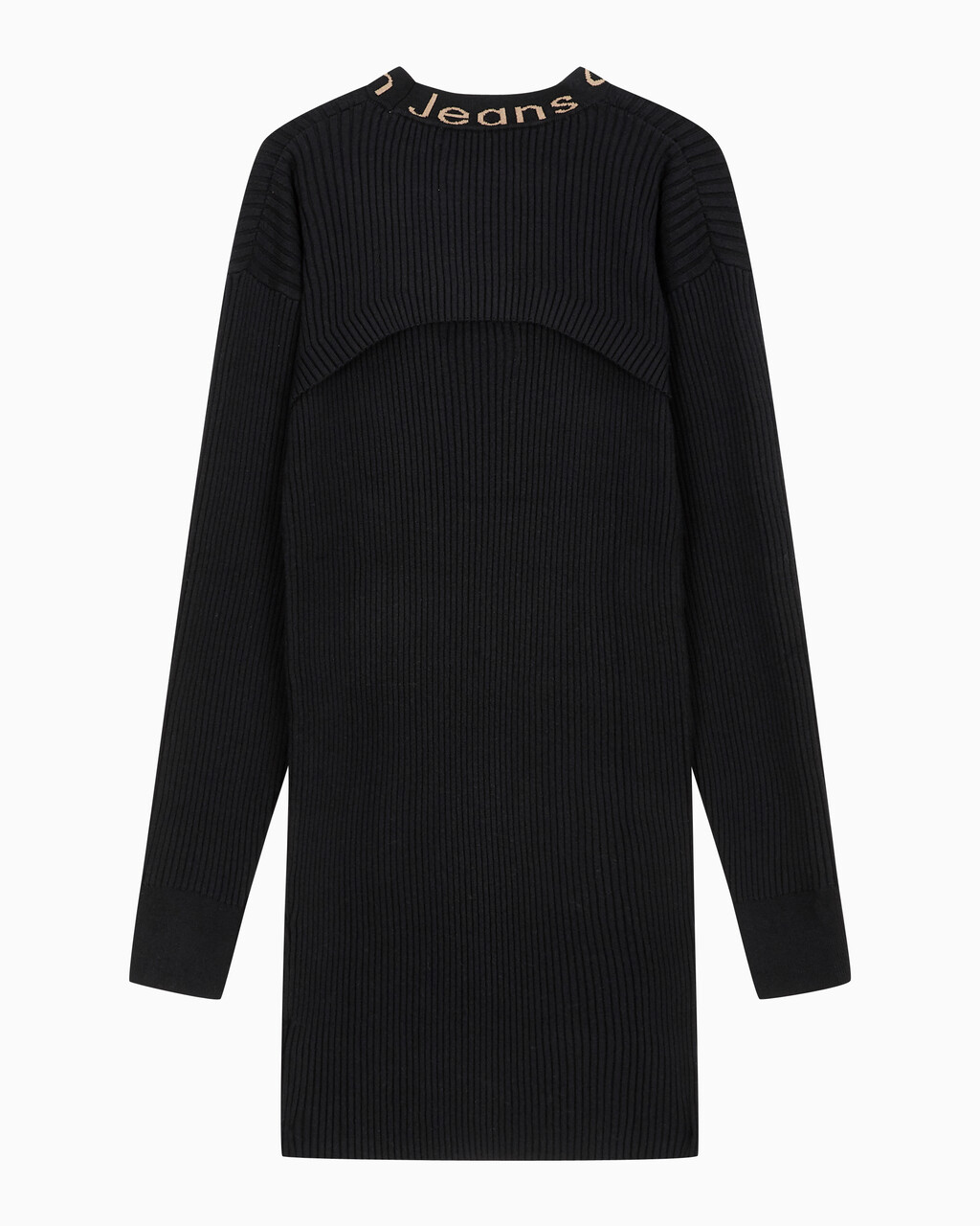 Buy 여성 롱 슬리브 2 in 1 스웨터 원피스 in color CK BLACK