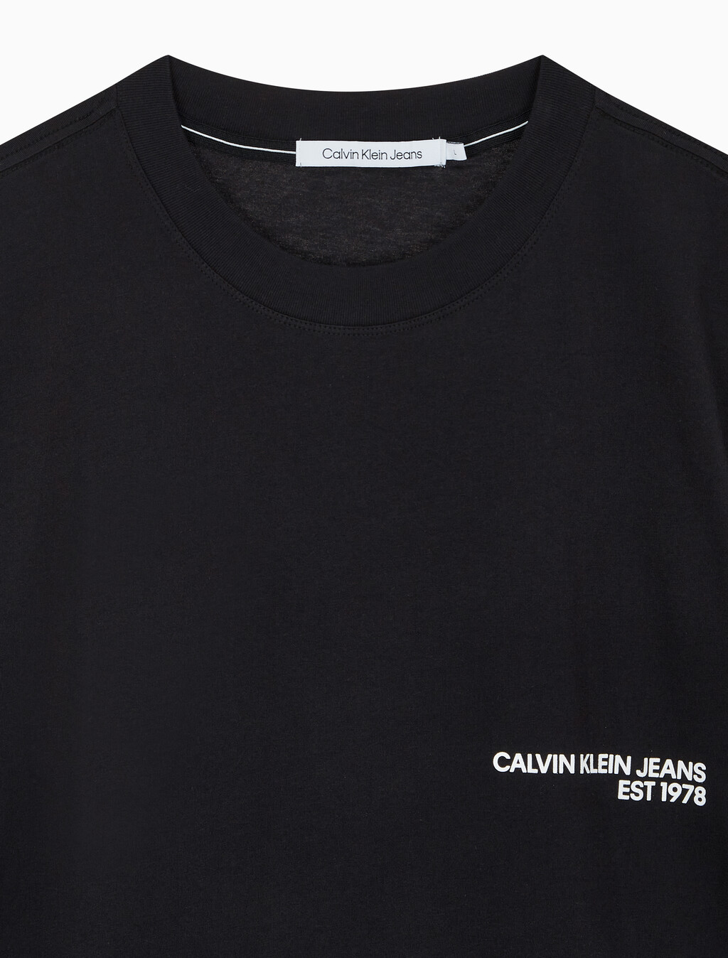 Buy 남성 릴렉스핏 CK 스프레이 로고 반팔 티셔츠 in color CK BLACK