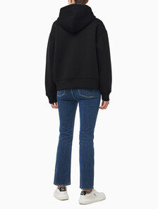 Buy 여성 크롭 오버사이즈 스웻셔츠 in color BLACK