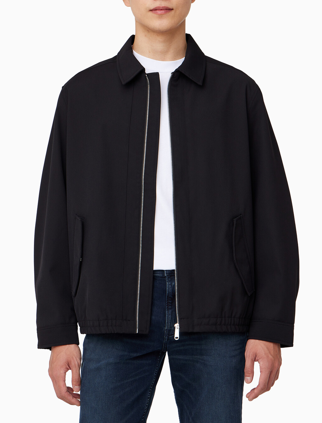 Buy 남성 테크 트윌 셔츠 집업 기능성 자켓 in color CK BLACK