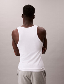 Buy 남성 코튼 스트레치 슬립 탱크 3PK in color WHITE