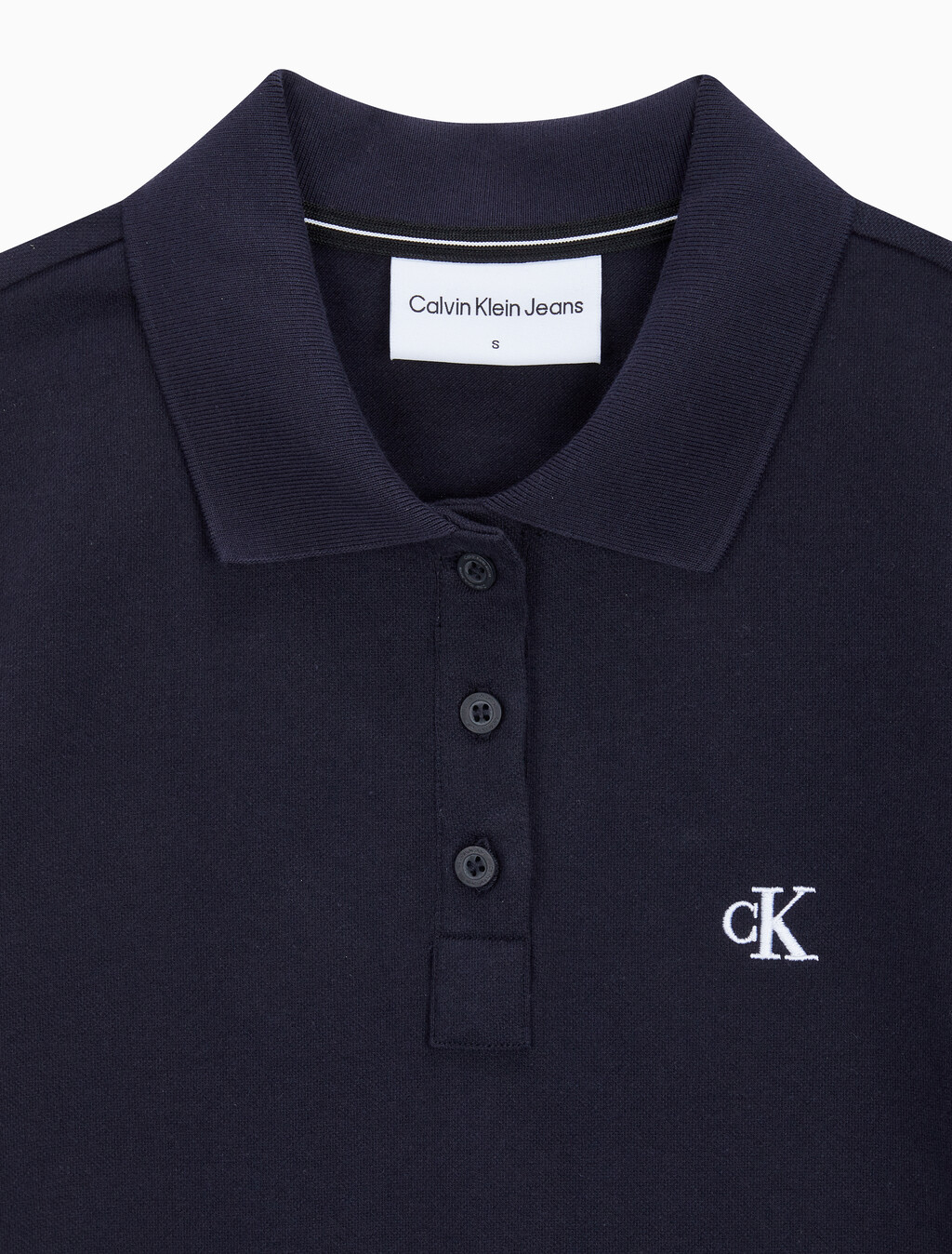 Buy 여성 CK 로고 폴로 반팔 원피스 in color NIGHT SKY