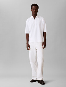 Buy 남성 릴렉스드핏 쿨링 피크 엠보스드 폴로 티 in color BRIGHT WHITE