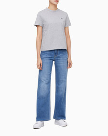 Buy 여성 릴렉스핏 아카이브 로고 크루넥 반팔 티셔츠 in color HEROIC GREY HEATHER CM1BK 08