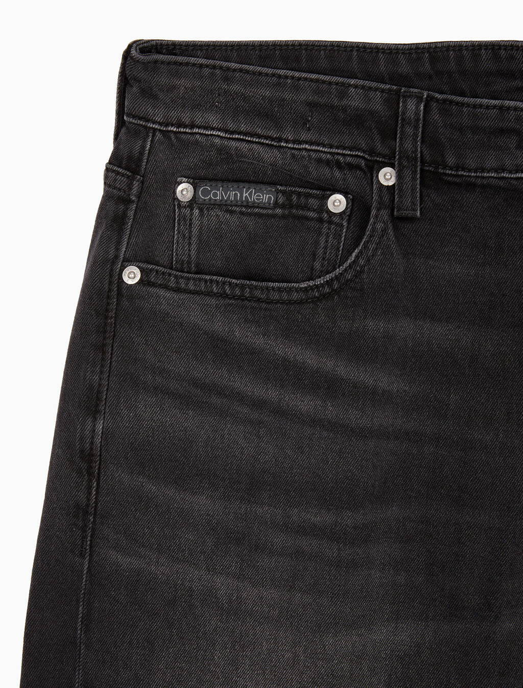Buy 남성 90's 스트레이트핏 블랙 데님 in color WASHED BLACK LOGO LACE