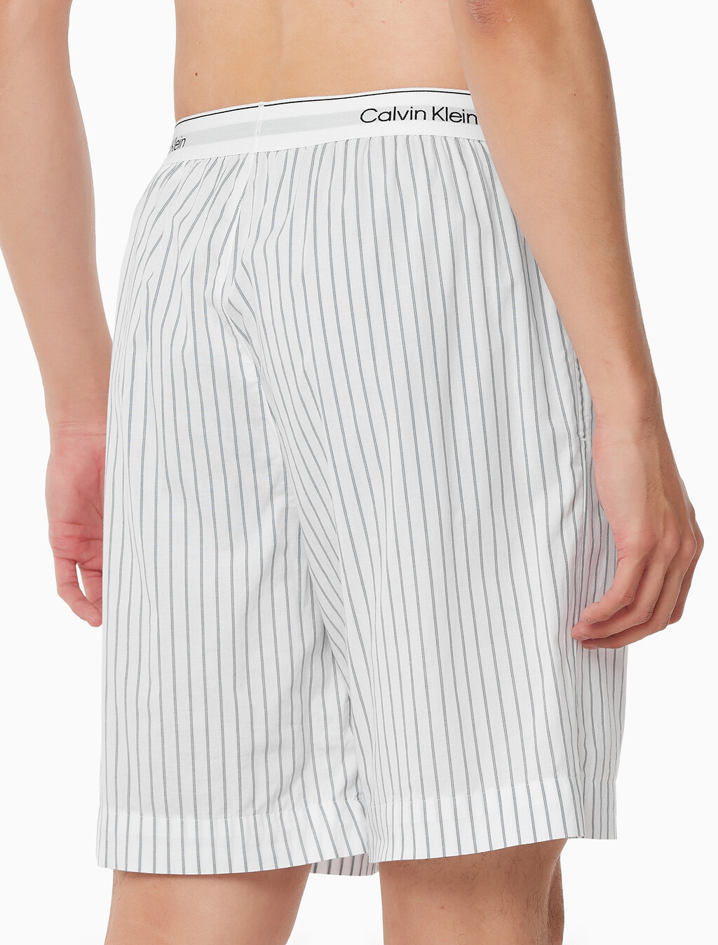 Buy 남성 코튼 코플린 슬립 쇼츠 in color STEADY STRIPE GRISAILLE