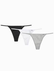 Buy 여성 애슬레틱 T팬티 3PK in color BLACK GREY HEATHER WHITE