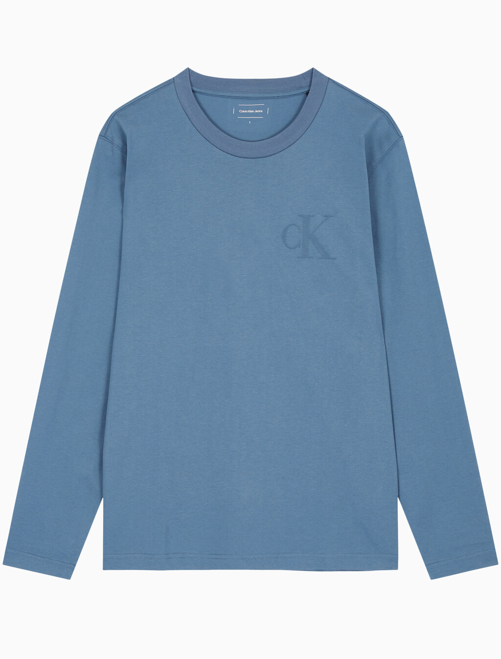 Buy 남성 레귤러핏 그래픽 로고 긴팔 티셔츠 in color BLUE