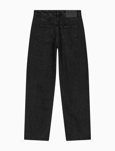 Buy 여성 90's 스트레이트핏 블랙 데님 in color WASHED BLACK LOGO LACE