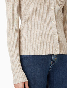 Buy 여성 립 가디건 in color Beige