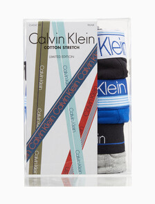 Buy 남성 코튼 스트레치 LTE 3PK 드로즈 in color BLACK/PROVIDENCE BLUE/GREY HEATHER