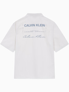 Buy 솔리드 포플린 박시 릴렉스 셔츠 in color Sand White