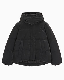 Buy 여성 디터쳐블 후디 다운 푸퍼 in color CK BLACK