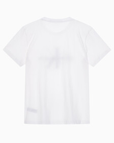 Buy 남성 레귤러핏 모노그램 앰브로이더리 로고 반팔 티셔츠 in color BRIGHT WHITE