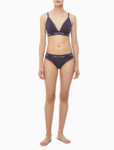 Buy 여성 스텐실 로고 모던코튼 트라이앵글 in color NIGHT SHADE/BONE WHITE LOGO