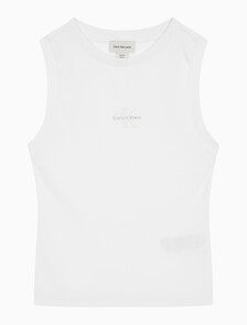 Buy 여성 모노로고 립 탱크 in color BRILLIANT WHITE