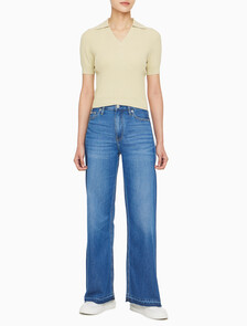 Buy 여성 센슈얼 립 베이비 폴로 스웨터 in color PALE KHAKI