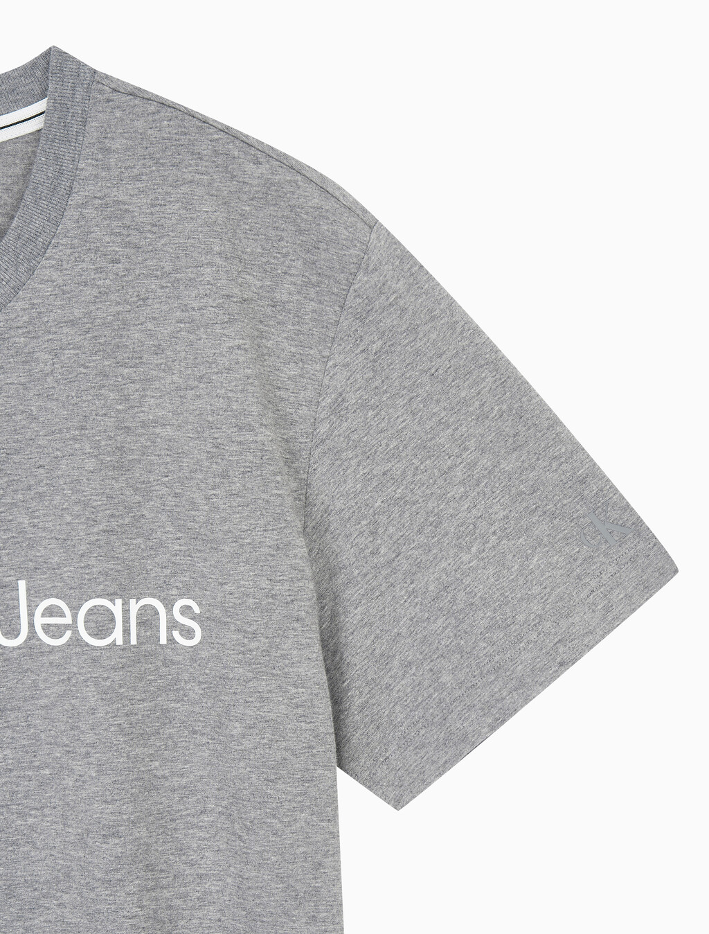 Buy 남성 레귤러핏 인스티튜셔널 로고 스트레치 반팔 티셔츠  in color MID GREY HEATHER