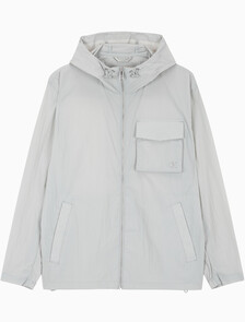 Buy 남성 릴렉스핏 라이트 후드 나일론 집업 자켓 in color PURITAN GRAY