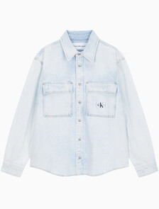 Buy 남성 릴렉스핏 데님 셔츠 in color CHALKY BLUE