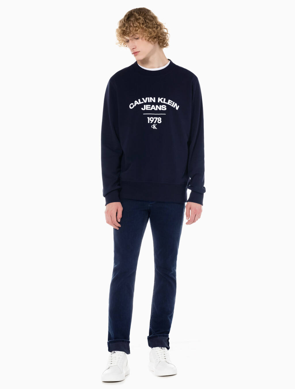Buy 남성 슬림핏 블루블랙 데님 in color BLUE BLACK HANGER LOOP