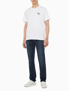 Buy 남성 레귤러핏 모노그램 로고 반팔 티셔츠 in color BRILLIANT WHITE