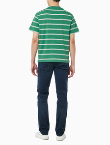 Buy 이지 스트라이프 크루넥 티 in color Wild Green