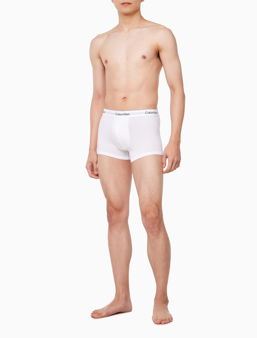 Buy 남성 아이콘 코튼 스트레치 2PK 트렁크 in color WHITE