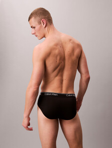 Buy 남성 마이크로 스트레치 3팩 힙 브리프 in color BLACK