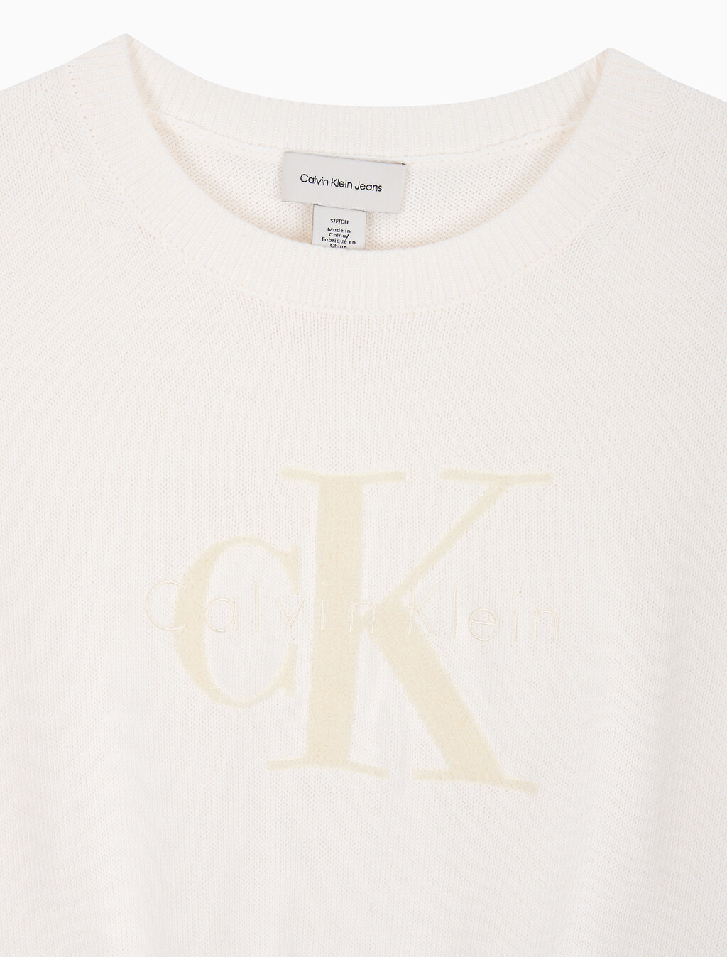 Buy 여성 청키 코튼 그래픽 풀오버 in color ANCIENT WHITE