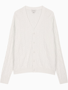 Buy 남성 이지 AOP 코튼 가디건 스웨터 in color TOFU