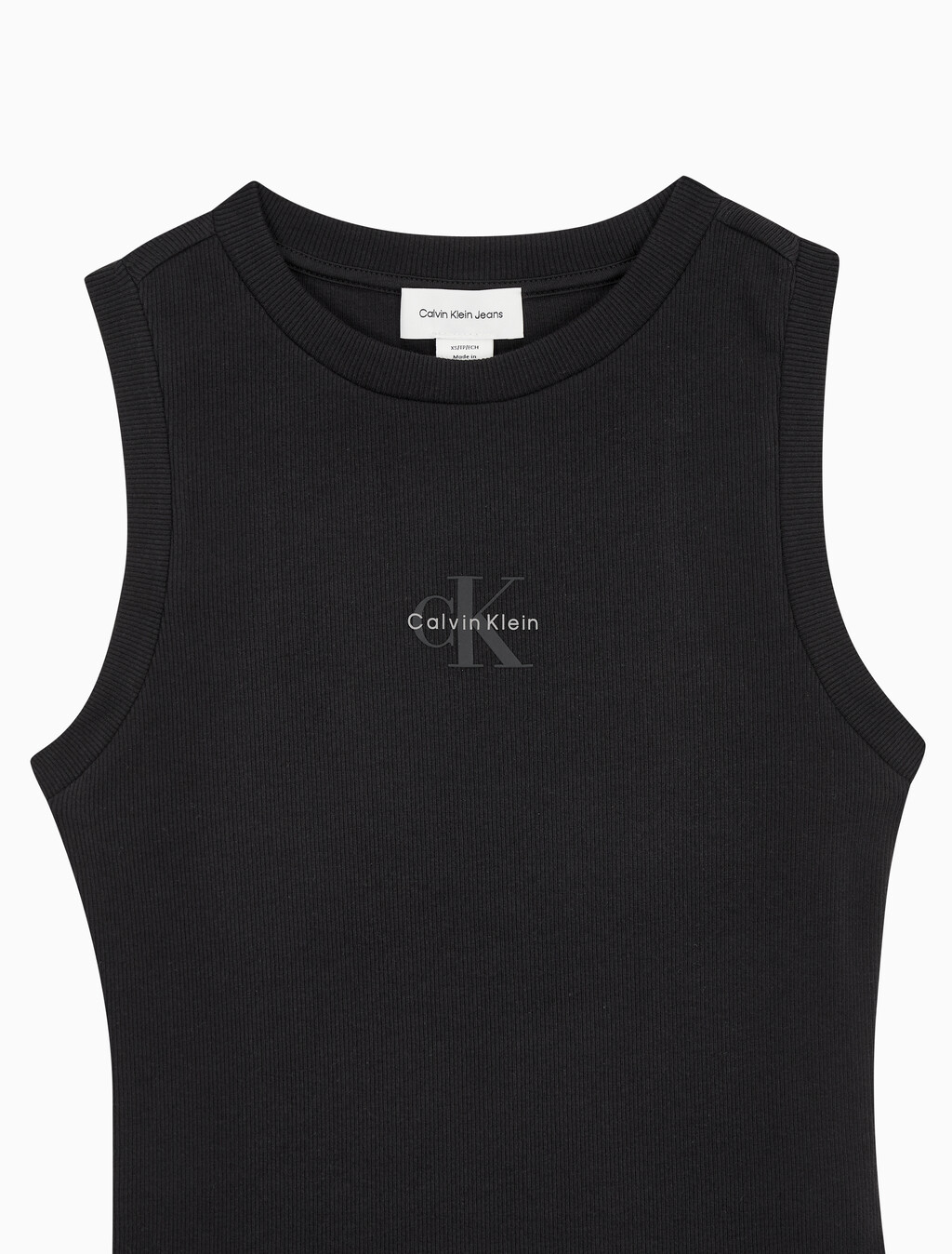 Buy 여성 모노로고 립 탱크 in color BLACK