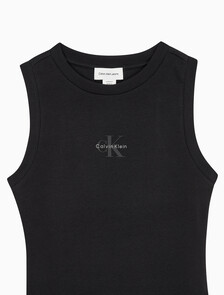 Buy 여성 모노로고 립 탱크 in color BLACK