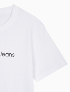 Buy 여성 인스티 로고 스트레이트핏 반팔 티셔츠 in color BRILLIANT WHITE