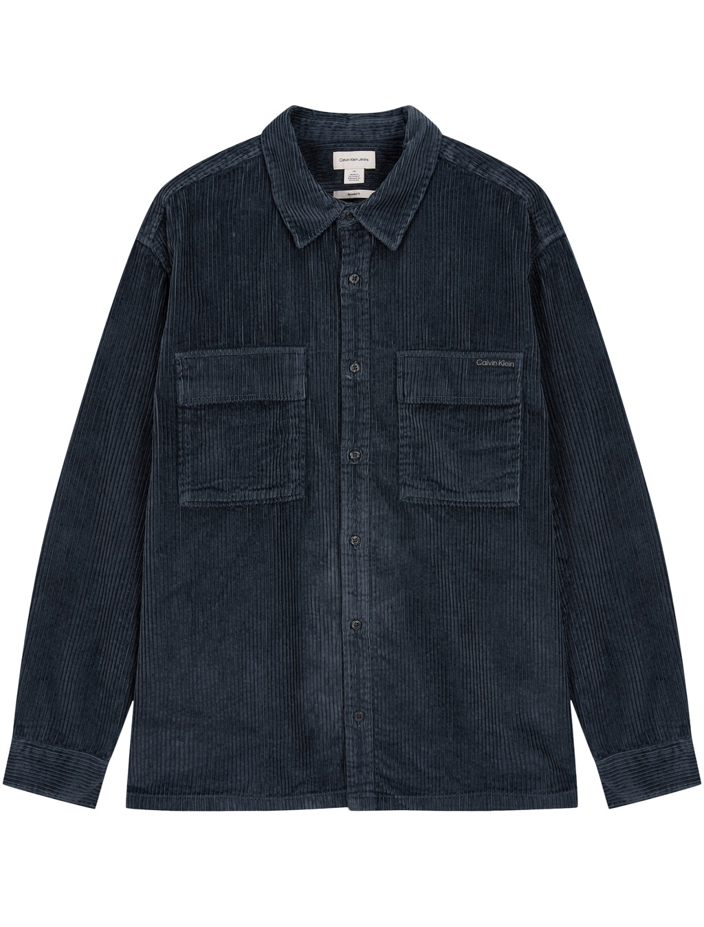 Buy 남성 릴렉스핏 코듀로이 포켓 긴팔 셔츠 in color Dark Blue