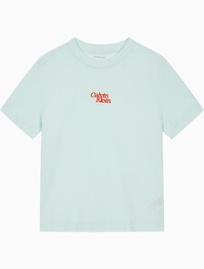 Buy 여성 플럭 로고 반팔 티셔츠 in color MINT JULEP
