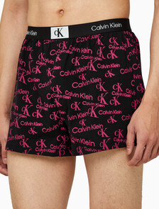 Buy 남성 CK 1996 코튼 싱글 박서 슬림 니트 in color NAVY/PINK PRINT
