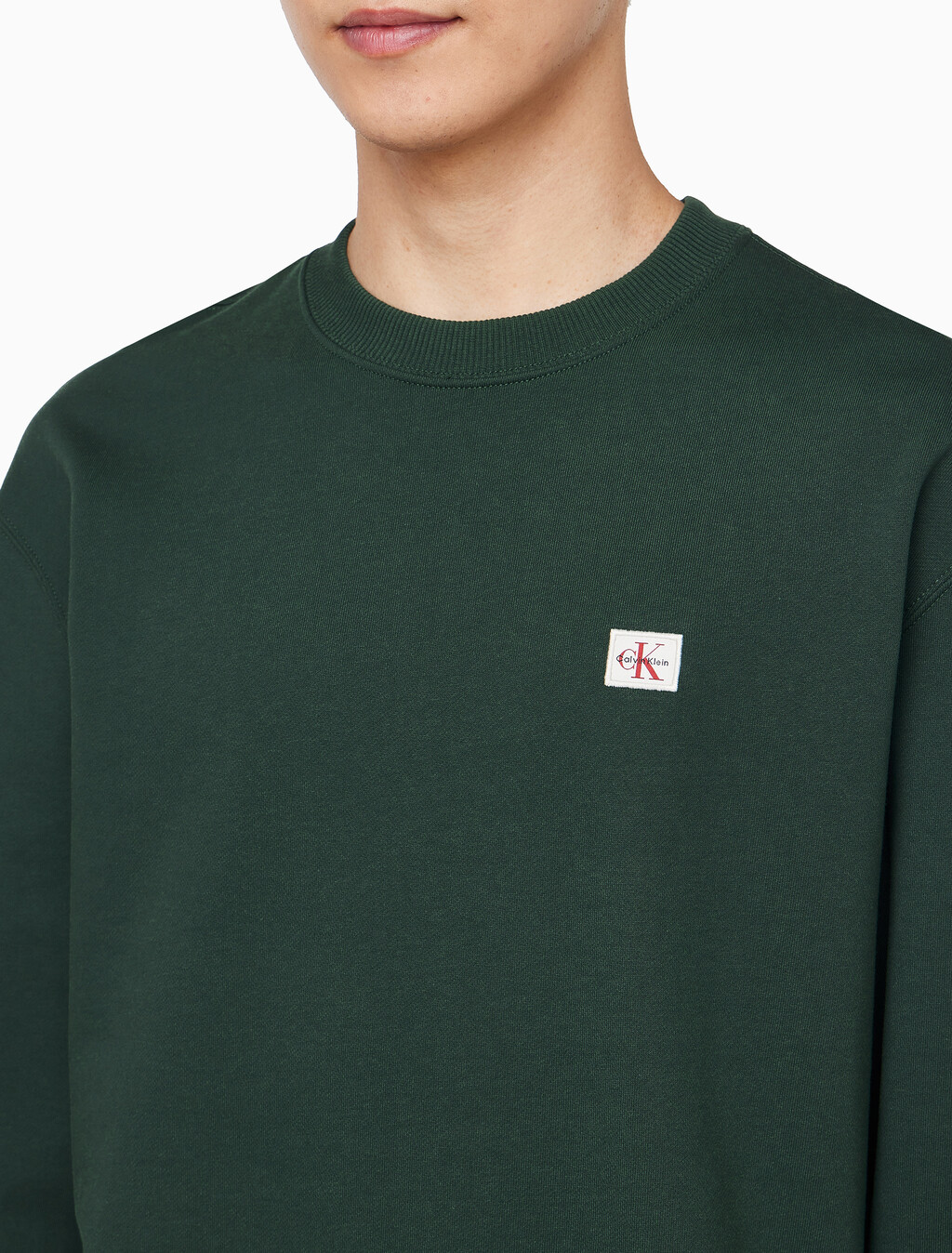 Buy 남성 프렌치테리 뱃지 크루넥 스웻셔츠 in color Navy